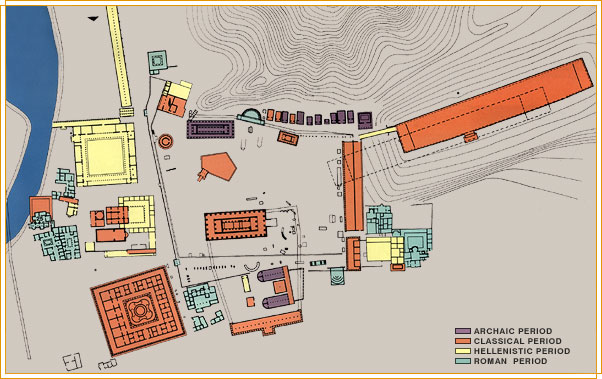 Ancient Olympic Stadium Map